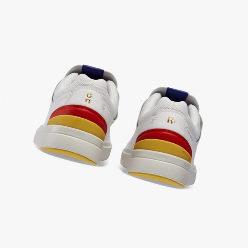 White / Mustard Men's On Running THE ROGER Centre Court Sneakers | 185962-MBV