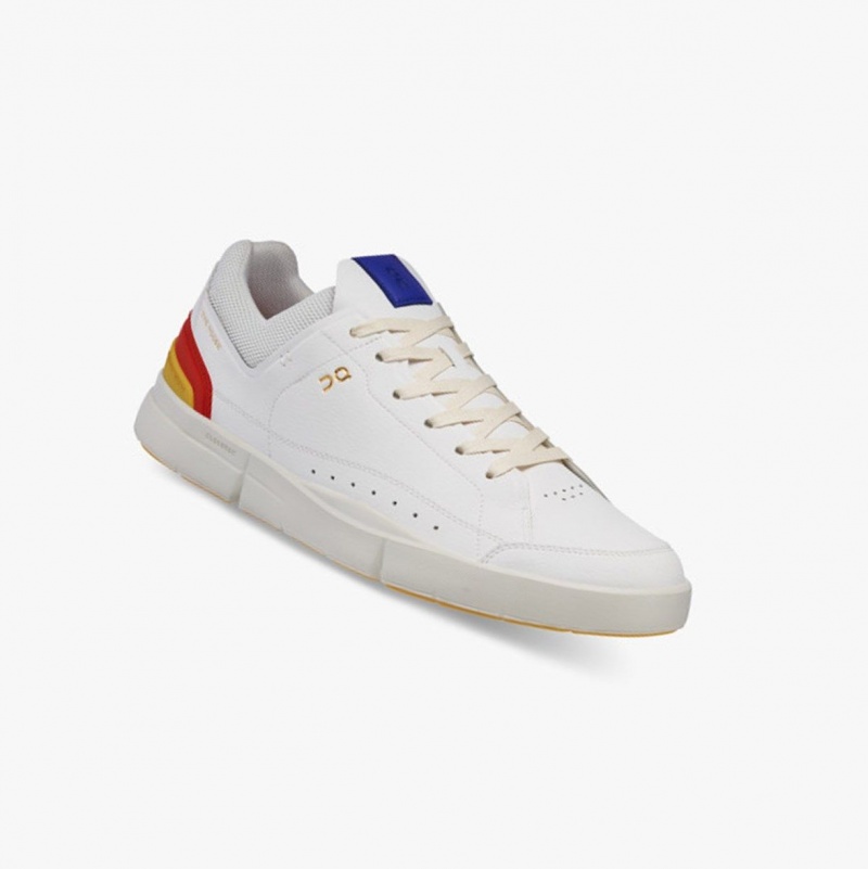 White / Mustard Men's On Running THE ROGER Centre Court Sneakers | 185962-MBV