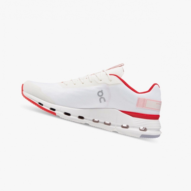 White / Red Men's On Running Cloudnova Form Running Shoes | 645209-SRH