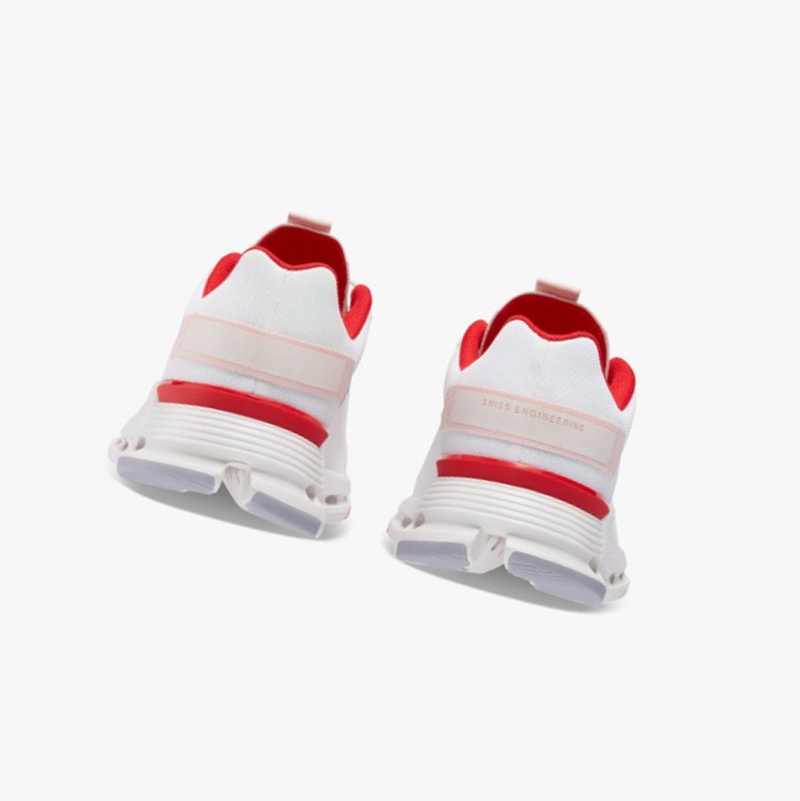 White / Red Men's On Running Cloudnova Form Running Shoes | 645209-SRH