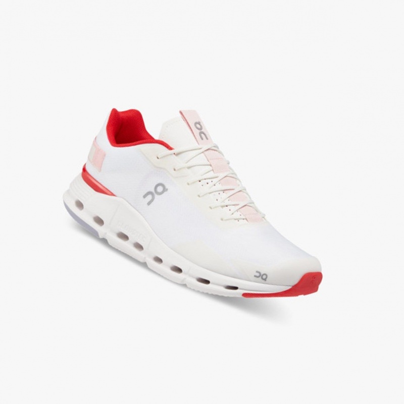 White / Red Men's On Running Cloudnova Form Running Shoes | 645209-SRH