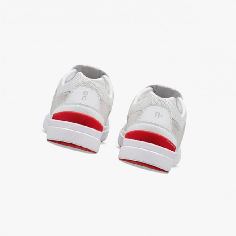 White / Red Men's On Running THE ROGER Clubhouse Sneakers | 315279-KEI