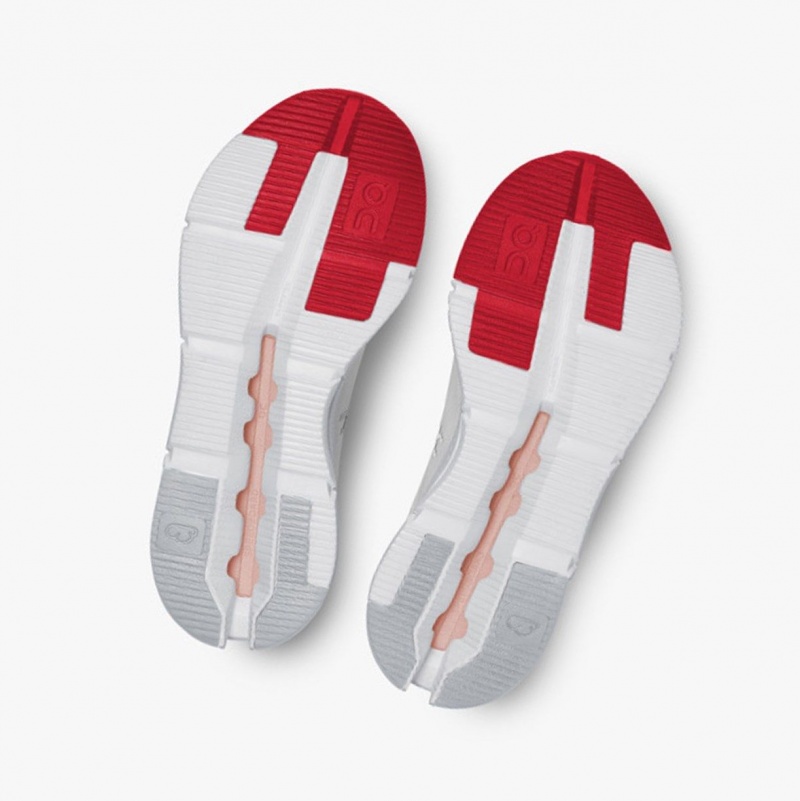 White / Red Women's On Running Cloudnova Form Running Shoes | 270589-GTM