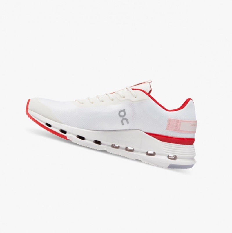 White / Red Women's On Running Cloudnova Form Running Shoes | 270589-GTM