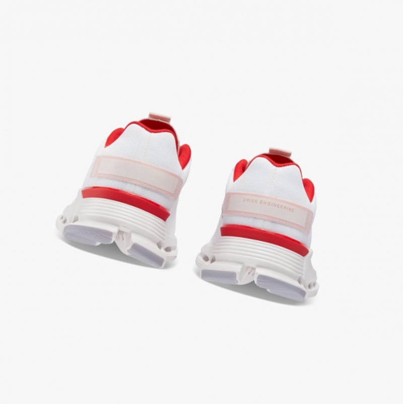 White / Red Women's On Running Cloudnova Form Running Shoes | 270589-GTM