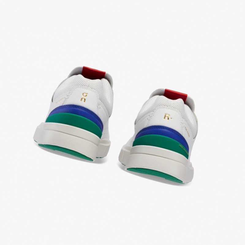 White / Turquoise Women's On Running THE ROGER Centre Court Sneakers | 271048-UHV